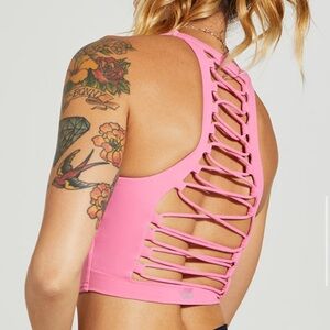 SOULCYCLE X ALO YOGA MOVEMENT BRA Pink Size Medium M